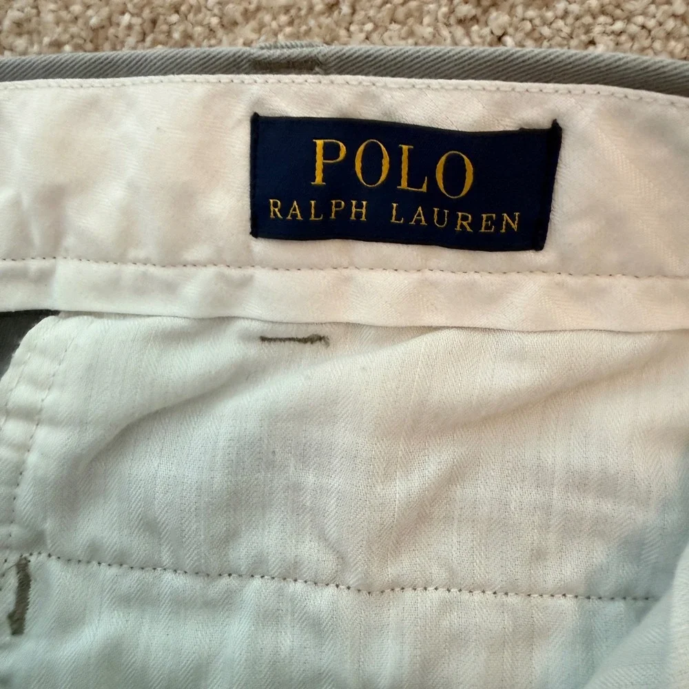 Polo Ralph Lauren Chinos Mens 34/30-32 Grey Classic Fit Cotton Twill Pants
